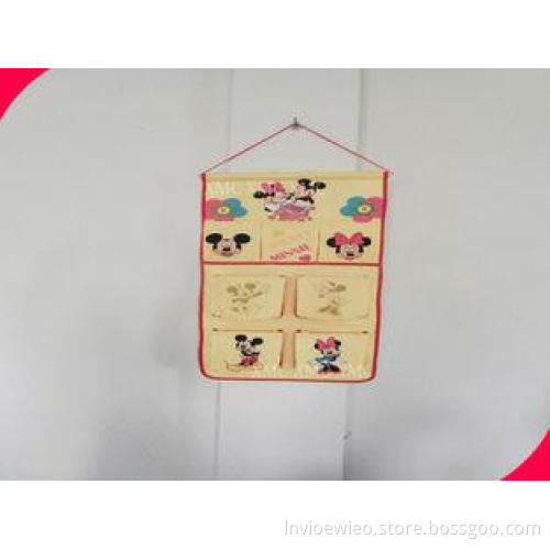 Customized Cute Polyester 600D Printed Wall Pocket Organize